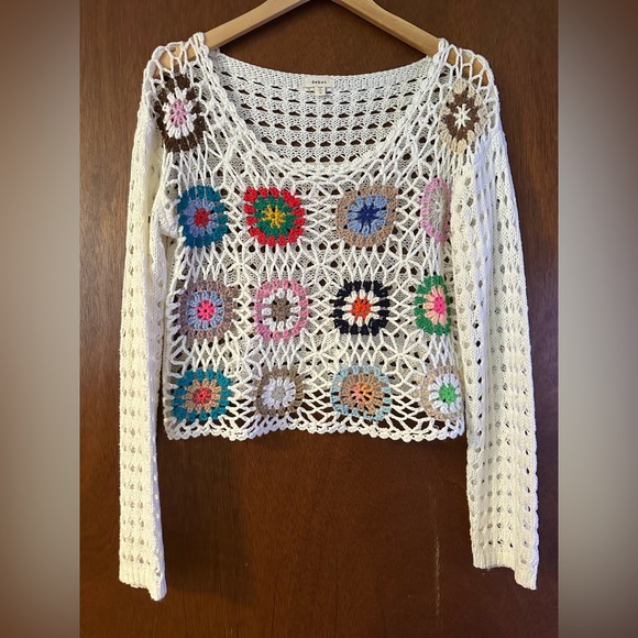 debut Sweaters - DEBUT Crochet Colorful Sweater
